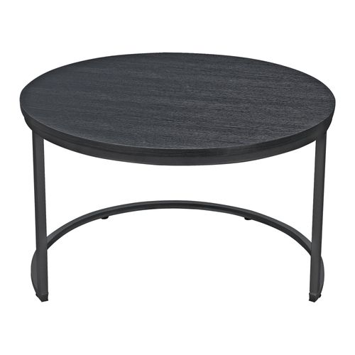 Set De 2 Tables Basses Rondes Gigognes Noir 03_0008356