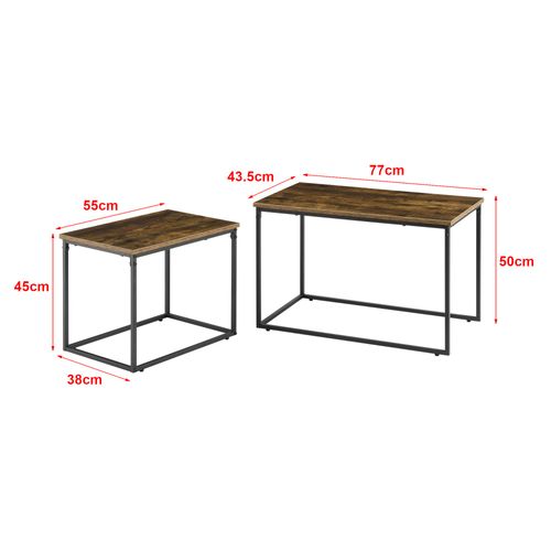 Set De 2 Tables Basses Gigognes Effet Bois Foncé 03_0008358