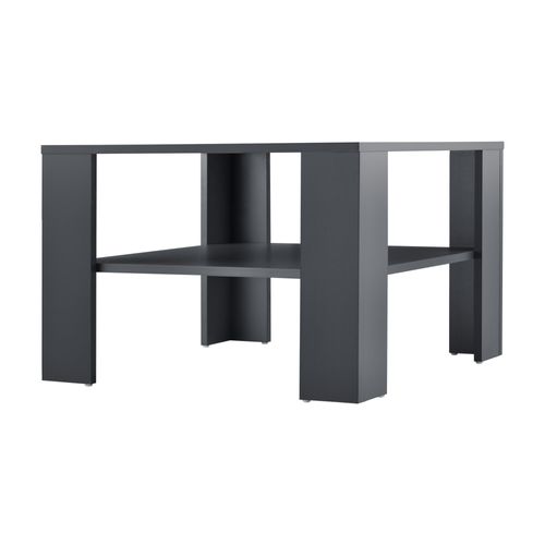 Table Basse De Salon 60 X 60 X 40 Cm Gris Foncé 03_0008434