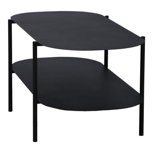 Table Basse Acier 112 X 62 X 41 Cm Noir Mat 03_0008436