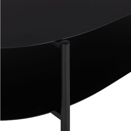 Table Basse Acier 112 X 62 X 41 Cm Noir Mat 03_0008436