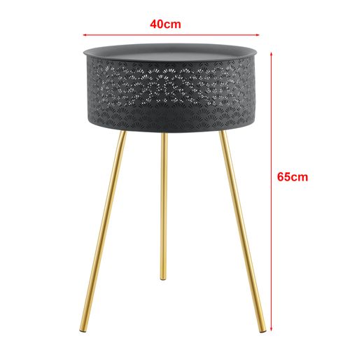 Table Basse Noir Doré 65 X 40 Cm 03_0008439