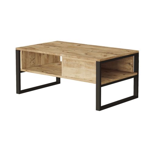 Table Basse Laukaa Avec Espaces De Rangement 44,5 X 100 X 60 Cm Effet Chêne Rustique