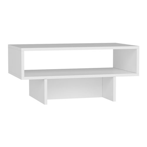 Table Basse Avec Espace De Rangement 37 X 80 X 45 Cm Blanc 03_0008469