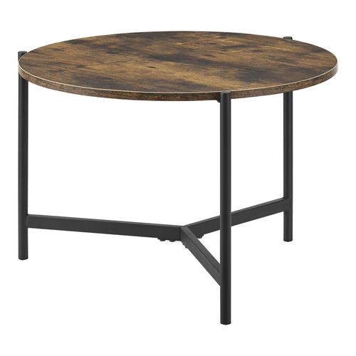 Table Basse Ronde 42 X 60 Cm Effet Bois Foncé 03_0008494