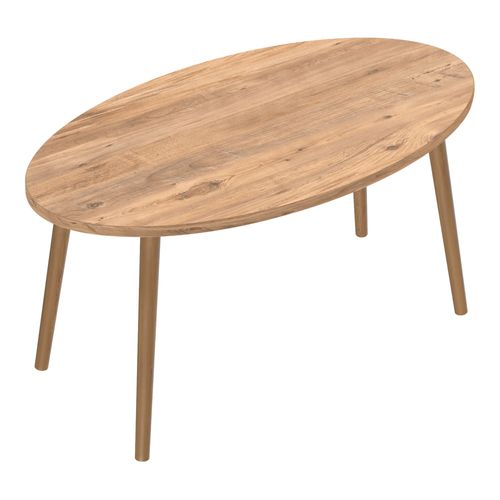 Table Basse Ovale 41 X 90 X 50 Cm Naturel 03_0008501