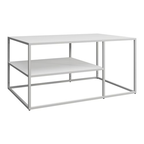 Table Basse Solund Du Salon Rectangulaire 45 X 90 X 60 Cm Blanc 03_0008513