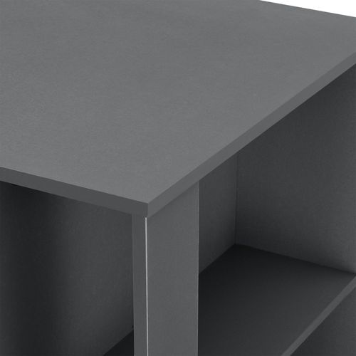 Table De Bar 3 Étagères 120x60x106 Cm Gris Foncé 03_0008553
