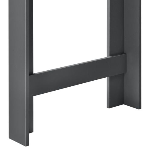 Table De Bar 3 Étagères 120x60x106 Cm Gris Foncé 03_0008553