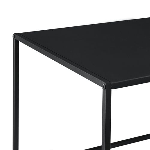 Table Console En Métal 40 X 110 X 50 Cm Noir Mat 03_0008561