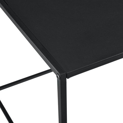 Table Console En Métal 50 X 55 X 55 Cm Noir Mat 03_0008563
