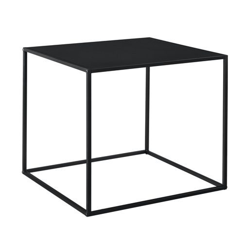 Table Console En Métal 50 X 55 X 55 Cm Noir Mat 03_0008563