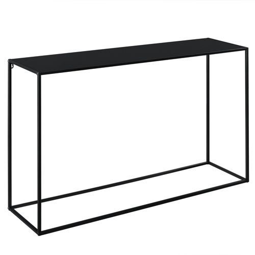 Table Console En Métal 74 X 115 X 32 Cm Noir Mat 03_0008564