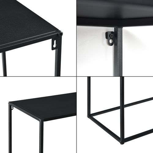Table Console En Métal 92 X 115 X 32 Cm Noir Mat 03_0008565