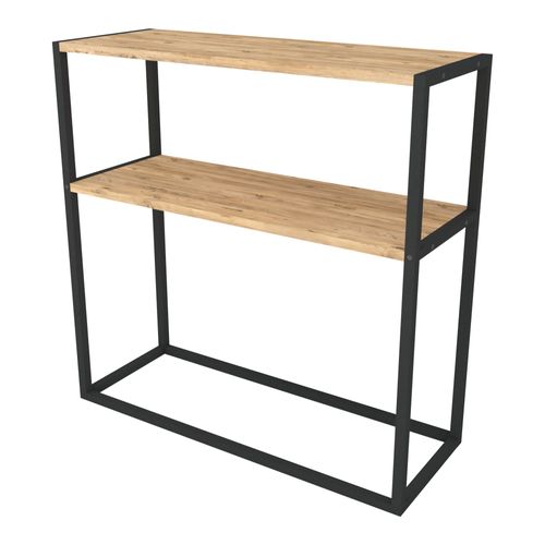 Table Console Hemsedal Avec Surface De Stockage 90 X 90 X 33,5 Cm Effet Chêne 03_0008