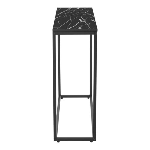 Table Console 80 X 100 X 30 Cm Noir Et Imitation Marbre 03_0008574