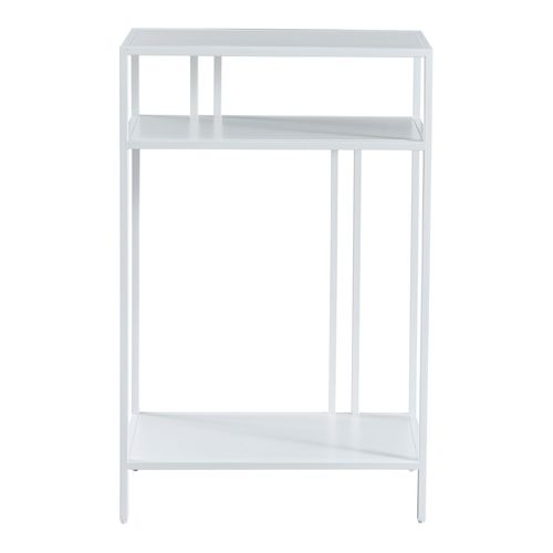 Table Console Métal 85 X 55 X 30 Cm Blanc 03_0008583