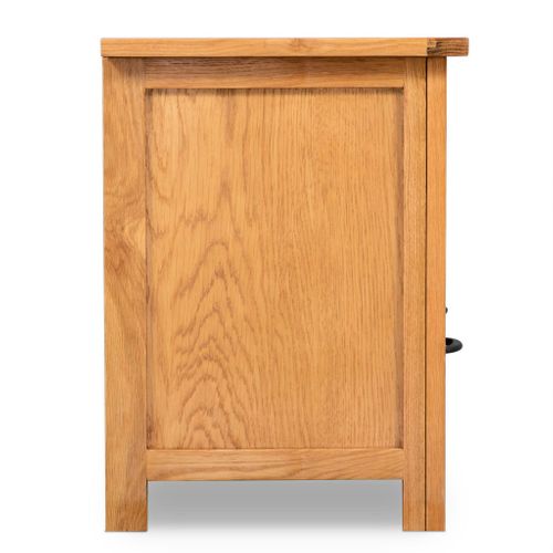 Meuble Télé Buffet TV Télévision Design Pratique 90 Cm Bois De Chêne Massif 2502089