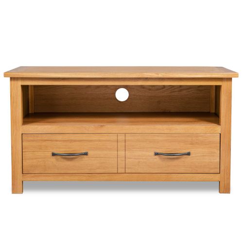 Meuble Télé Buffet TV Télévision Design Pratique 90 Cm Bois De Chêne Massif 2502089