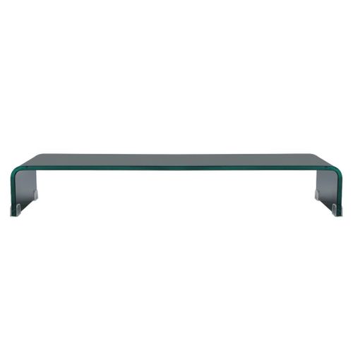 Meuble Télé Buffet TV Télévision Design Pratique Support Pour Moniteur 90 Cm Verre No