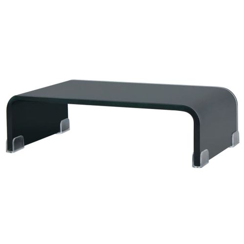 Meuble Télé Buffet TV Télévision Design Pratique Support Pour Moniteur 40 Cm Verre No