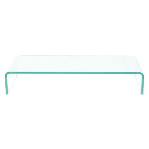 Meuble Télé Buffet TV Télévision Design Pratique Pour Moniteur 80 Cm Verre Transpare