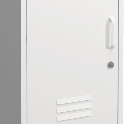 Lot De 2 Table De Chevet Acier 82 X 35 X 35 Cm Blanc 03_0008691