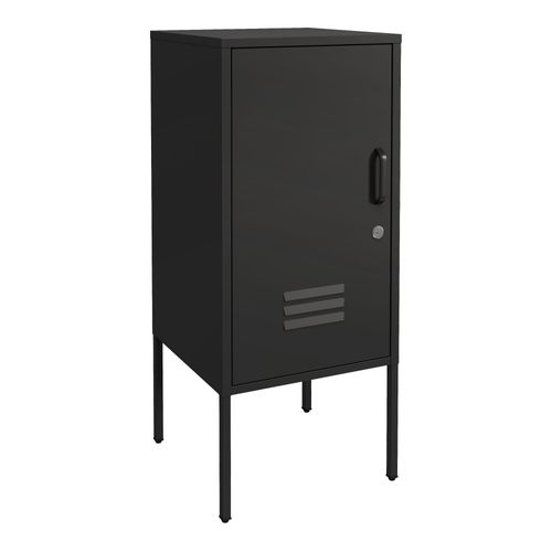 Lot De 2 Table De Chevet Acier 82 X 35 X 35 Cm Noir 03_0008692