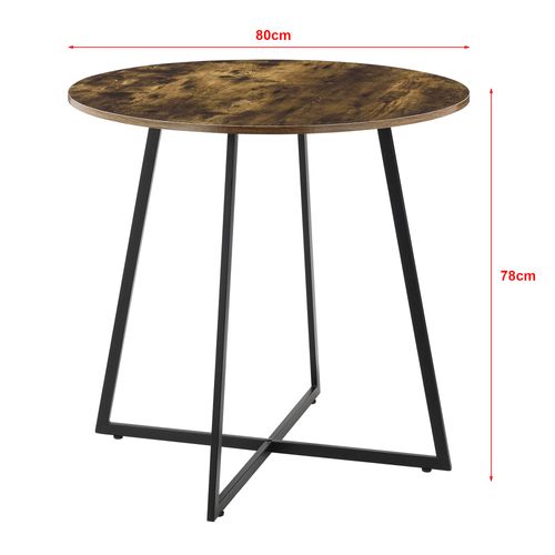 Table De Salle à Manger 78 X 80 Cm Effet Bois Foncé 03_0008708