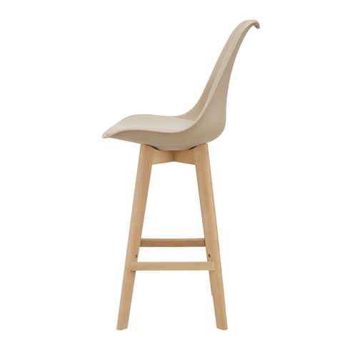 Lot De 6 Tabourets De Bar Plastique Synthétique Hêtre 105 X 48 X 58 Cm Beige 03_00087