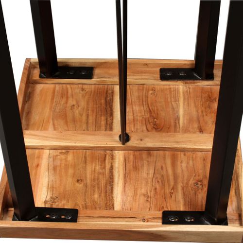 Table Haute Mange Debout Bar Bistrot Bois Massif De Sesham 107 Cm 0902092