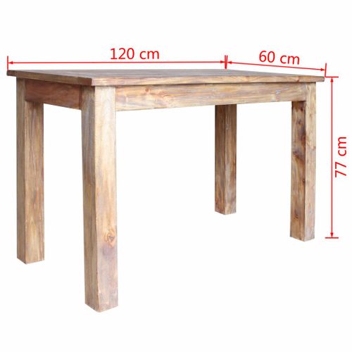 Table De Salle à Manger Design Bois De Récupération 120 X 60 X 77 Cm 0902178