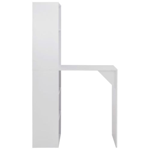 Table Haute Mange Debout Bar Bistrot Avec Armoire Blanc 200 Cm 0902042