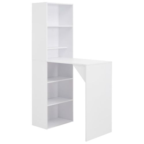 Table Haute Mange Debout Bar Bistrot Avec Armoire Blanc 200 Cm 0902042