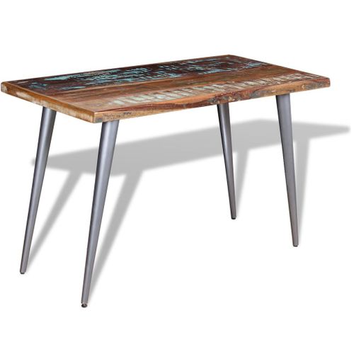 Table De Salle à Manger Design Bois De Récupération 120 X 60 X 76 Cm 0902177