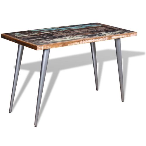 Table De Salle à Manger Design Bois De Récupération 120 X 60 X 76 Cm 0902177