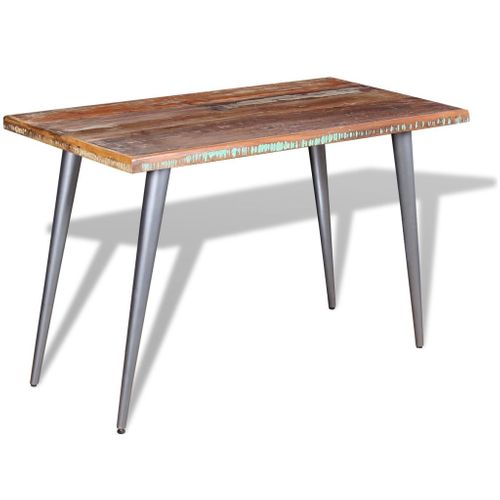 Table De Salle à Manger Design Bois De Récupération 120 X 60 X 76 Cm 0902177