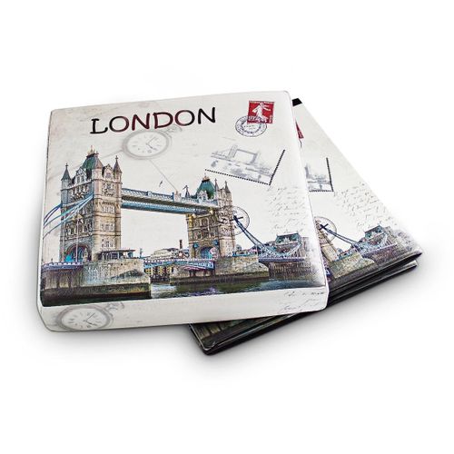 Tabouret Pliant Coffre De Rangement Banc Pliable 38 X 38 Cm Londres Multicolore 20130