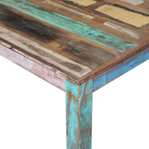 Table De Salle à Manger Design Bois De Récupération Massif 80x82x76 Cm 0902188