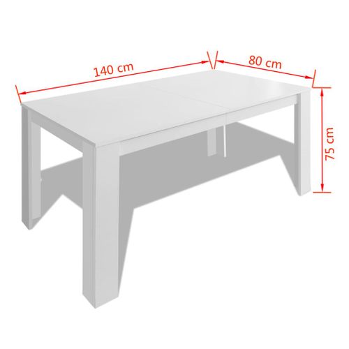 Table De Salle à Manger Design 140 Cm Blanc 0902143