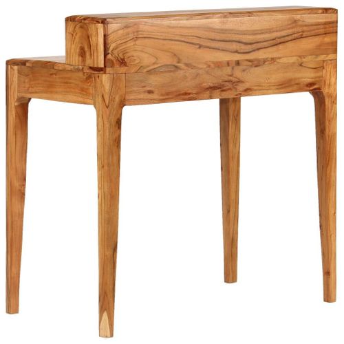 Bureau Table Meuble Travail Informatique Avec Tiroirs Bois Massif 88 Cm 0502139