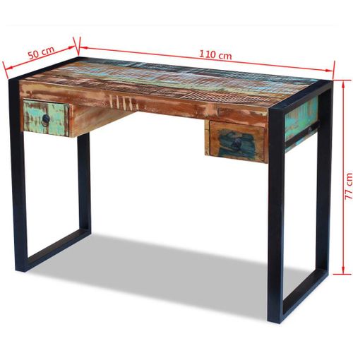 Bureau Table Meuble Travail Informatique Bois De Récupération Massif 0502082