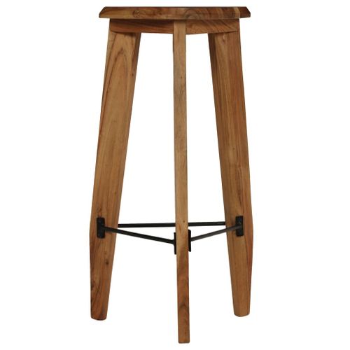 Lot De Deux Tabourets De Bar Design Chaise Siège Bois D'acacia Massif Triangulaire 12