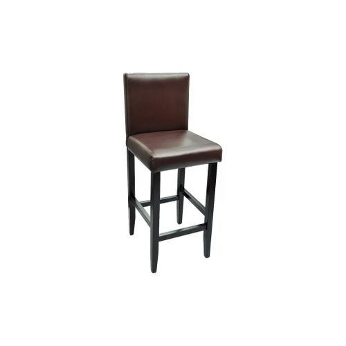 Lot De Deux Tabourets De Bar Design Chaise Siège Cuir Synthétique Marron 1202096