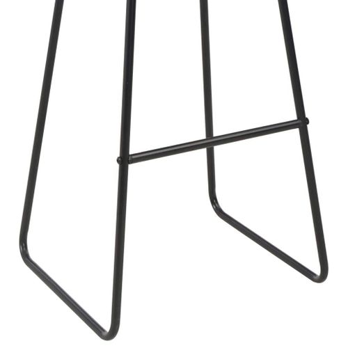 Lot De Deux Tabourets De Bar Design Chaise Siège Synthétique Noir Acier 1202099