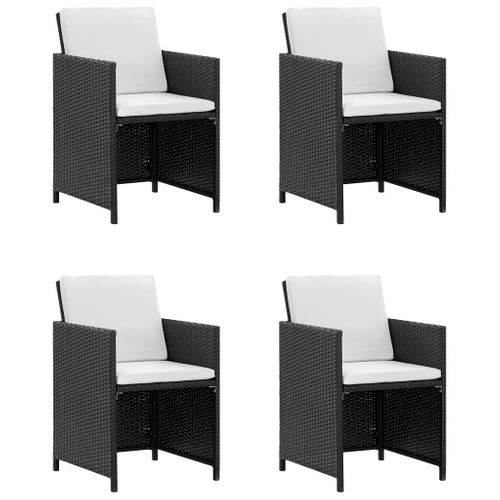 Salon De Jardin Meuble D'extérieur Ensemble De Mobilier Encastrable 9 Pièces Et Coussin Résine