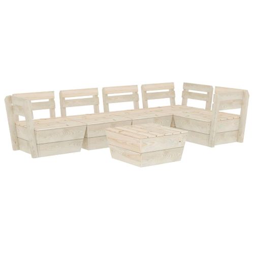 Salon De Jardin Meuble D'extérieur Ensemble De Mobilier Palette 6 Pièces Bois D'épicé