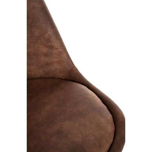 Lot De 4 Chaises De Salle à Manger Style Scandinave En Synthétique Marron Vieilli Cds10389