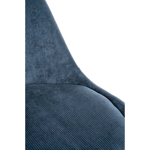 Lot De 4 Chaises De Salle à Manger Style Scandinave En Velours Côtelé Bleu Foncé Cds10391