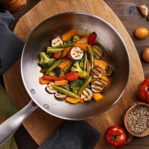 Gourmet - Wok 28 Cm Inox Triply